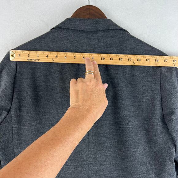 Holland & Sherry Blazer Mens Size 42R Gray Two-Button Merino Wool Red Lining - Picture 6 of 10